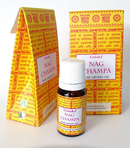 GOLOKA Nag Champa Aromaöl, 10 ml, 2 Packungen