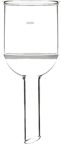 DADAKEWIN Embudo Buchner De 60 Ml De Cristal, 3 Succión Core Filtro, De Filtración Diámetro De Poro 15-40 Micras, Resistente Al Calor Vidrio Borosilicato 3.3 Laboratorio De Embudo Envase De 1
