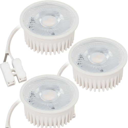 Lichtfaktor24 MCOB 230V LED Modul 3 x 5W Reflektor 400lm Neutralweiß 4000K · Reflektor-Modul für Einbauleuchten