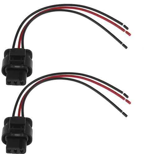 2 STK. 3 Pin Auto PDC Sensor Kabel Stecker Kabelbaum Ersatz 3C0973203 1452669 Kompatibel mit VW Kompatibel mit Audi 3 Pin PDC Parksensor Stecker Kabel