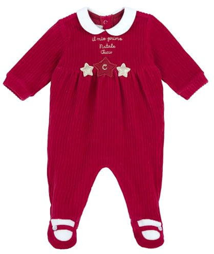 Chicco Tutine - Natale Neonato/Neonata 0-24 mesi, Rosso (4), 3 mesi, Designed in Italy