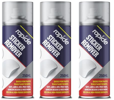 PNJB Sticker Remover Spray, Adhesive Remover Spray, Gum, And Goo, Tape Adhesive Remover Spray, Remove Sticky Labels, Chewing Gum, Masking Tape, Gel, Price Tags 250 ml (Pack of 3)