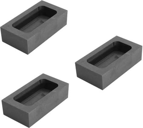 Operitacx 3 Stk Aluminium Barren Formen Aus Gussbarren Gießtiegel Graphitbarren Laborgeräte Silberbarren Gießform Schmelzen Formen Aus Epoxidharz Graphitguss Gussform Metall Ausrüstung
