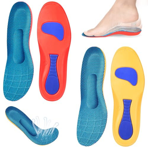 2 Pares se Plantillas OrtopéDicas, Plantillas EspolóN CalcáNeo, Plantillas para la Fascitis Plantar, Plantillas Zapatos de Trabajo para los Hombres las Mujeres Arco de Apoyo Aliviar la PresióN (39-40)