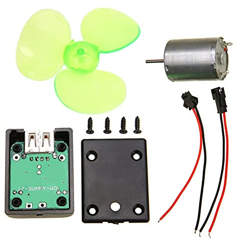 Aerogeneradores, 1 set Mini Mini Generador de viento Micro Turbina de viento Cargador de teléfono de emergencia portátil for salida USB DC 5V Kit generador de aerogeneradores