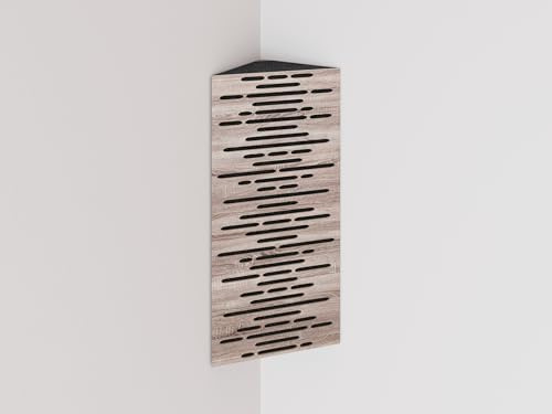 Lot de 2 pièges à basses d'angle acoustiques étroits | Diffusion - Réflexion - Insonorisation - Isolation | 50x23cm | Plaques perforées de couleur : (Sonoma, WAVE)