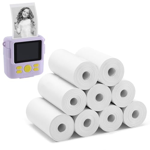 9 Rolls Kids Instant Camera Print Refill Paper- Instant Print Camera Paper Refill, Photo Printer Thermal Paper Rolls for Kid's Instant Camera Supplies
