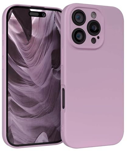 EAZY CASE - Silikonhülle für iPhone 16 Pro Hülle Silikon Case Violett weich stoßfeste Handyhülle Schutzhülle mit Kameraschutz Dünn Premium Schutz Cover TPU Phone Bumper in Pastell Flieder Matt