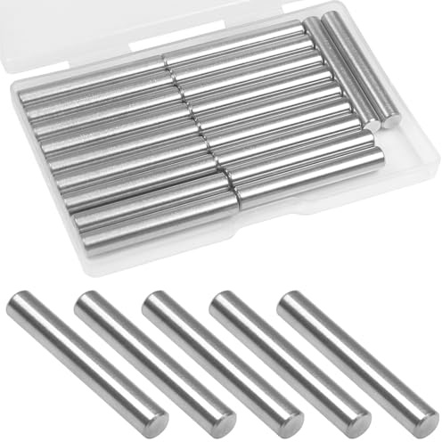 Yinpecly 25 Pcs 6mm x 40mm Shelves Dowel Pin,304 Stainless Steel Dowel Pin, Shelf Support Pegs Pin Metal Bookshelf Pegs Support for Cabinet Furniture Fixing Component Position