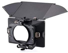 Tilta Mirage Pro Matte Box Base Kit | Carbon Fiber Hood & Top Flag | Use up to 3 4x5.65 Filters | 67, 72, 77, 82, 95, 110 & 136mm Lens Front Adapters | 15mm LWS Mounting Bracket | Carrying Case