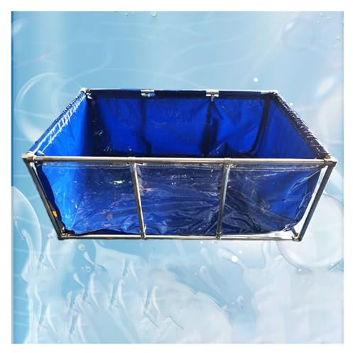 Oberirdischer Fischteichpool – 3 x 1 m großes Segeltuchaquarium mit transparenter Sichtscheibe, Ablassventil, ideal für Fisch- und Garnelenzucht, Hydrokultur, Wasserspeicherung