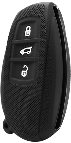 Silicone Key Case Fob Cover Rubber Remote Shell Holder Smart Entry Keyless Protection 3button,For Volkswagen Touareg 2011-2018