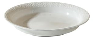 Vajilla de cerámica bajo Cubierta de Color sólido, Relieve Simple para Uso doméstico - Juego de 40 Piezas para 6 Personas, Olla para Sopa (Plato Hondo Rhyme de 8 Pulgadas