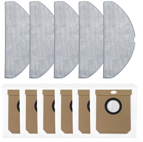 5 paños de fregona + 6 bolsas de polvo para Conga 8490 para aspiradora Ultimate Ultra Power, esencial de limpieza eficiente