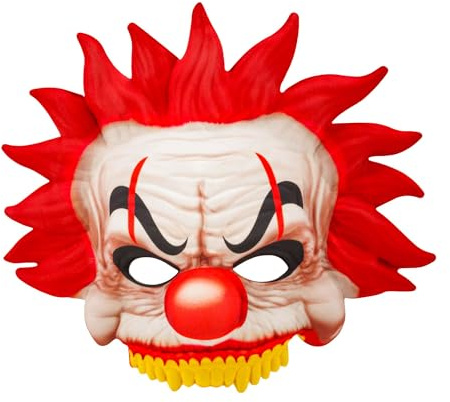 W WIDMANN MILANO Party Fashion - Killer Clown Maske Erwachsene | Stoffmaske im Horrorclown-Look für Halloween, Karneval, Mottoparty, Horror-Kostüme