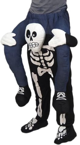 Zetqhuu Halloweenskelettkostym, roligt festmode – vuxenskelettmotiv, cosplay-kläder, kvinnor män födelsedag, cosplay, evenemang, skola, show