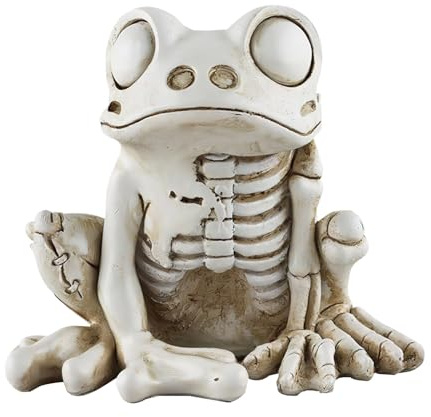 Skeleton Frogs - Realistic Frog Skeleton Model, Resin Animal Skull Figurine, Tiny Frogs Sculpture | Resin Halloween Animal Statue Figurine | Frog Bone Structure For Spooky, Scene, Party, Favors