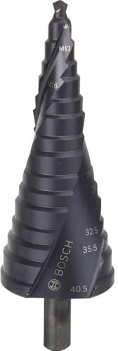 Bosch Professional Stufenbohrer HSS-AlTiN mit 3-Flächen-Schaft (M10-M40)
