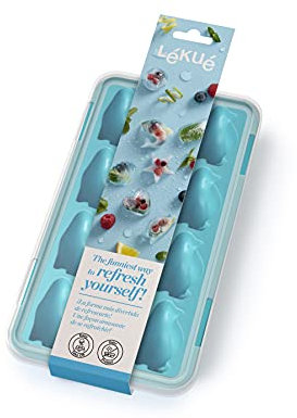 Lekue – Vassoio per cubetti di Ghiaccio, Colore: Blu