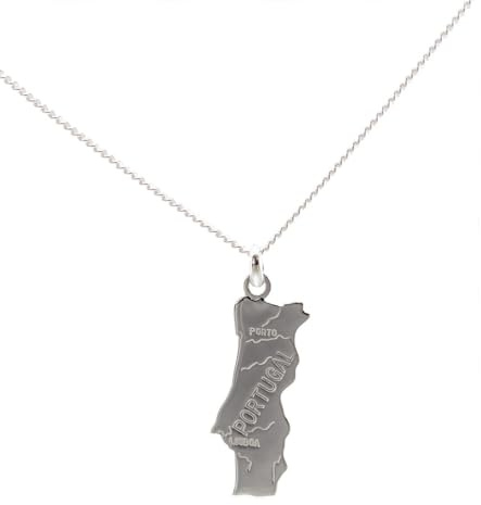 ASCALIDO collier 50cm | pendentif Portugal | en argent massif 925 | ensemble collier avec chaine et boite prêt à offrir | cadeau homme