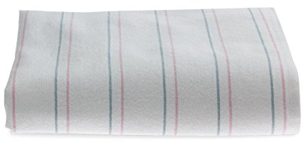 Medline Candystripe Stripe Baby Blanket, Classic Design, 100% Cotton, Soft, Cuddly, Swaddling, 36 x 36, 3 Count