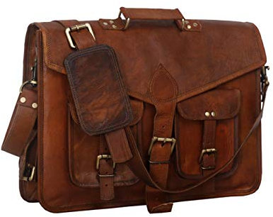 american blue Herren Leder Messenger, Laptop, Aktentasche, Satchel, Schulter, Büro, College-Tasche 15 Zoll