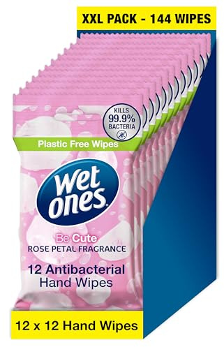 Wet Ones Be Cute - Antibacterial Biodegradable Hand Wipes - 144 Wipes