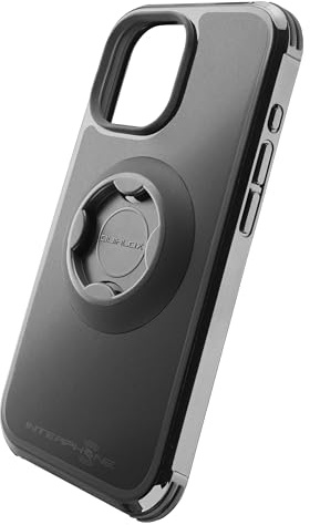 INTERPHONE - Spezielle iPhone 15 PRO MAX-Hülle für Motorrad-, Auto- oder Fahrradzubehör Quiklox-Reihe – Motorrad-Handyhalter-Stützabdeckung – QUIKLOX-Modulsystem – Schnellverschluss-Befestigung