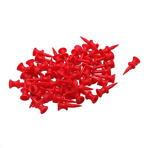 Bulldog Golf Tees® Castle Golf-Tees, kurz, 32 mm, Rot, 100 Stück