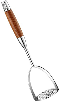Angoily Kartoffelstampfer Mit Holzgriff - Kartoffel- - Kartoffel- Presser- H?lzerner Handgemüse- Presser- Platten- Smasher Ricer Crusher- - Gadget für Kaffeebohnenfrucht
