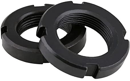 Rundmutter, Schlitzmutter, M10-M60, Kontermutter, GB812 Rücklaufsicherungsmutter, Schraubkappe mit vier Schlitzen,M60 * 2 [1 Stück]