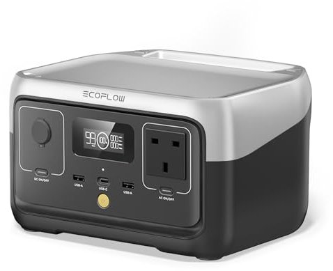ECOFLOW Portable Power Station RIVER 2, 256Wh LiFeP04 Battery/ 1 Hour Fast Charging, Up To 600W Output, Solar Generator (Panel Not Inc.) for Outdoor Camping/RVs