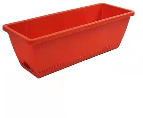 Jardinières rectangulaires en plastique pour balcon, pots de fleurs pour extérieur, vase pour plantes d'intérieur grandes, jardinières de balcon pour garde-corps, résistantes et polyvalentes pour