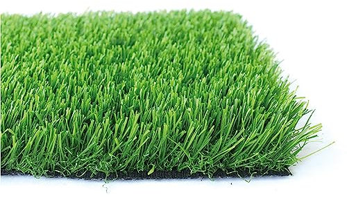 HUHJYUGE Tapis d'herbe Artificielle RéAliste 100x250cm, Gazon Artificiel Exterieur Perméable à l'eau, Pelouse Synthetique Balcon, Faux Gazon Résistant aux Intempéries, pour Terrasse, Jardin