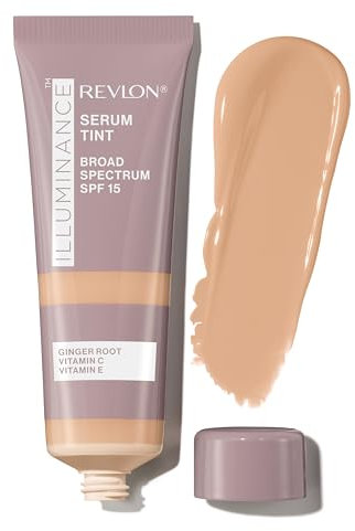 Revlon Illuminance Tinted Serum, Fondotinta in Siero Triplo Acido Ialuronico, Uniforma il Tono della Pelle, Illumina e Idrata per tutto il giorno, SPF 15, 317 Tan Sand, 28 ml