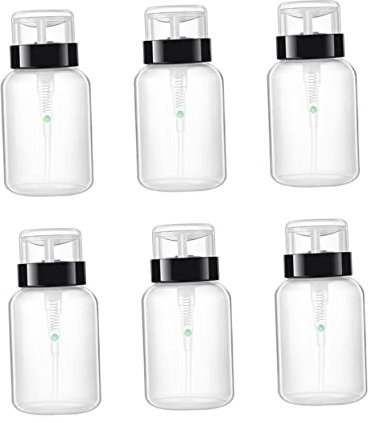 Ipetboom 6stücke Nagellackentferner Pumpflasche Flüssigkeitsaufbewahrungsflasche Mit Verschluss Design Für Einfachen Gebrauch Und Hygiene Flüssigkeitsaufbewahrung