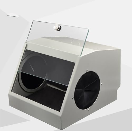 McbeAn Dentale Staubdichte Box, Dental-Sandstrahl-Staubbox Mit Luftabsaugung Und Filtergerät, Starke Saugkraft, LED-Licht Sorgt Für Gute Sicht, Für Sandstrahl-, Läpp- Und Gravurvorgänge