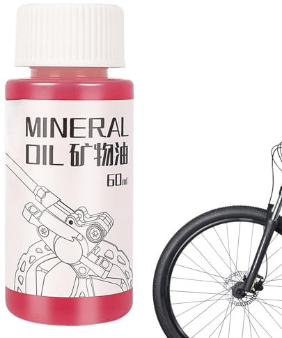 Fahrradbremsen-Mineralöl – 60 Ml Mineralöl-Bremsflüssigkeit | Hydraulische Scheibenbremsölflüssigkeit | Hochleistungsöl Zur Bremsenentlüftung | Scheibenbrems-Mineralölsystem Für Mountainbikes
