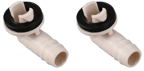 2X Klimaanlage AC Ablaufschlauch Anschluss Winkelstück for Mini-Split-Einheiten und Fenster-AC-Einheit 3/5 Zoll (15 mm)