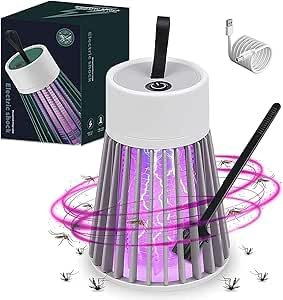 Lampada Antizanzara,Lampada Trappola Elettrica con Luce UV per Giardino Domestico Cucina Interna ed Esterna, Campeggio, Mosche, Falene, Insetti Zanzare
