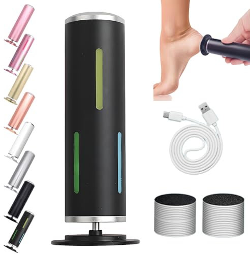 Fussweich, Fuss Weich 2.0, Pediküre Set Fußpflege, Hornhaut Entfernen Fuß, Hornhautentferner, Foot Glow Hornhaut Entferner (Schwarz 2)