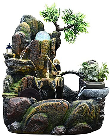 Fontane da Tavolo, fontane da Tavolo, fontane a Cascata in Resina, fontane da Meditazione Zen, fontane da Tavolo, fontane rocciose, fontane Bonsai, Decorazioni per la casa