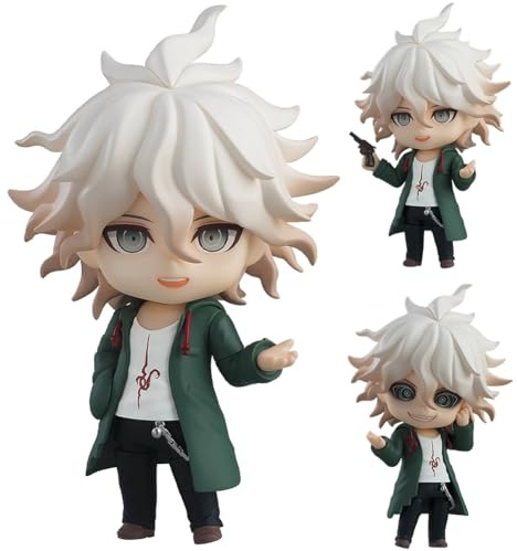 Zhongkaihua Figura de acción de Nagito Komaeda de 10 cm, accesorios intercambiables, estatua de modelo de anime, adorno de Navidad, decoración de cumpleaños, regalo para fanáticos