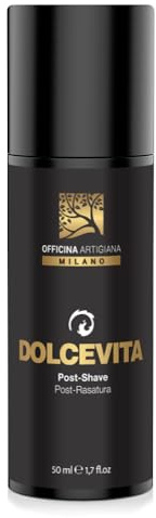 Officina Artigiana Milano DolceVita Aftershave Gel 50 ml – beruhigend und feuchtigkeitsspendend nach der Rasur – italienische Formel mit natürlichen Extrakten