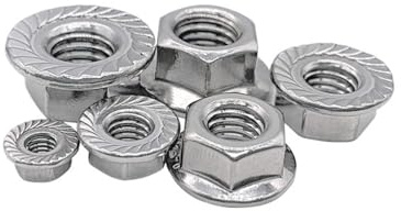 Sicherungsmuttern, 2/25X M3 M4 M5 M6 M8 M10 M12 Edelstahl Sechskant Sechskantkopf Gezahnte Spinlock-Kontermutter Kontermutter DIN6923(M8 (10PCS))