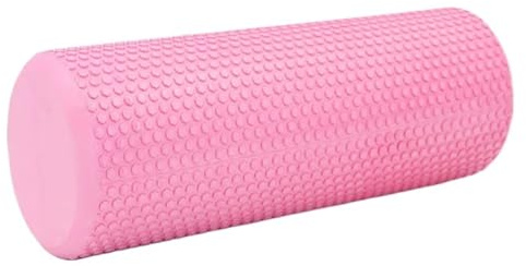 Skumrulle yoga skumrulle hög densitet EVA muskel självmassage verktyg gym fitnessutrustning (15 x 45 cm rosa)