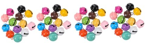 HANABASS 40 Campanelli Colorati in Metallo 22Mm per Animali Domestici Accessori Fai da Te Multifunzione Campanelli Delicati per Cani e Gatti Decorazioni per Feste e Uso Quotidiano