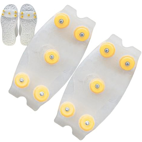 Chiodi per scarpe per ghiaccio: pinze di trazione antiscivolo, tacchetti in acciaio durevoli, design di regolazione elastica flessibile, di sicurezza per la neve in inverno per camminare