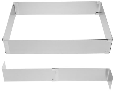 QUMIIRITY Molde Rectangular Ajustable para Mousse en Acero Inoxidable, Anillo para Tartas Pequeño, Utensilio de Repostería Profesional para Hornear Postres y Mousses, Herramienta Compacta