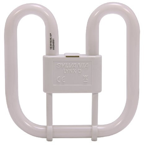 Sylvania - Lampadina fluorescente compatta Lynx Q, a risparmio energetico, vita media 10.000 ore, 16 W, attacco GR8 2-pin, 835 K, colore bianco